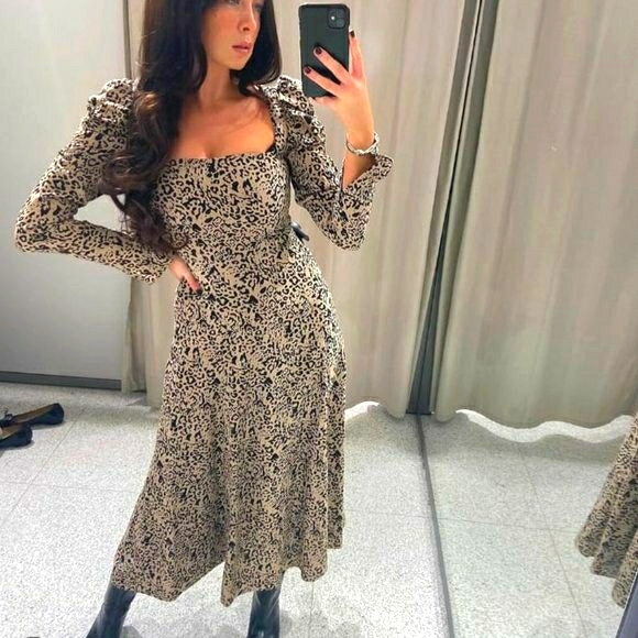 HOST PICK🎉 NWT ZARA Animal Print Maxi Dress 👗 - Picture 2 of 12